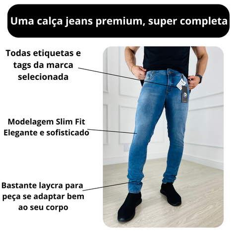 Calça Jeans Premium - Diesel - Azul Claro Escovado