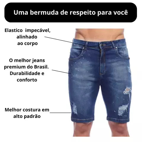 Bermuda Jeans- Tommy Hilfiger - Azul claro