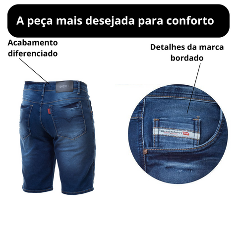 Bermuda Jeans- Premium - Diesel - Azul